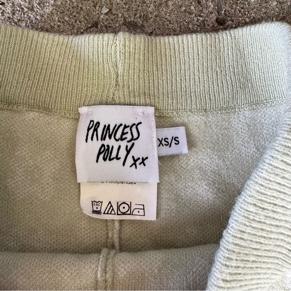 PRINCESS POLLY XS/S ADORE Floral Green SWEATER FLATTERING Women's Pants EXC $88 - Picture 4 of 4